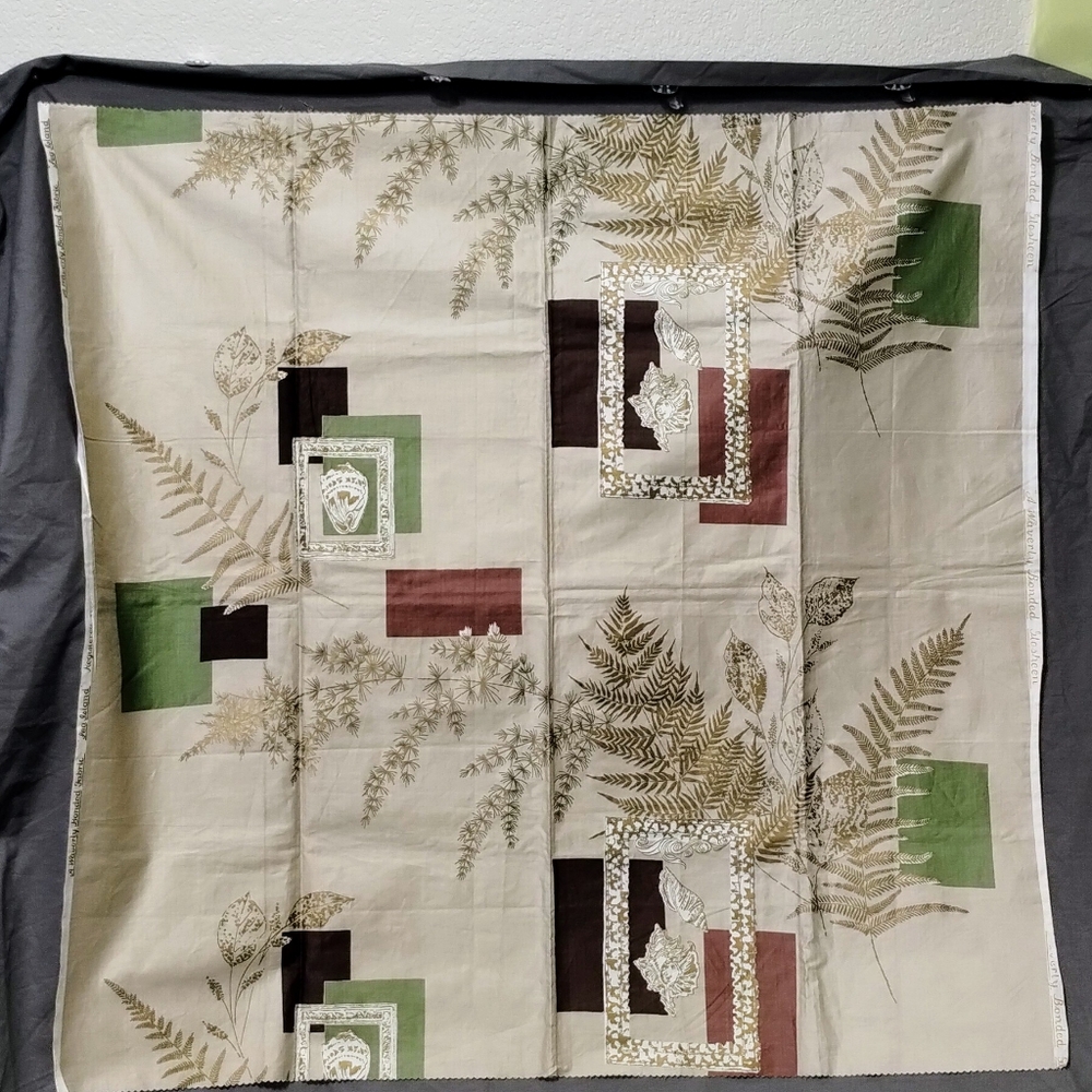VINTAGE A WAVERLY BONDED FABRIC "SEA ISLAND" NEW ~ 1 SQUARE YARD